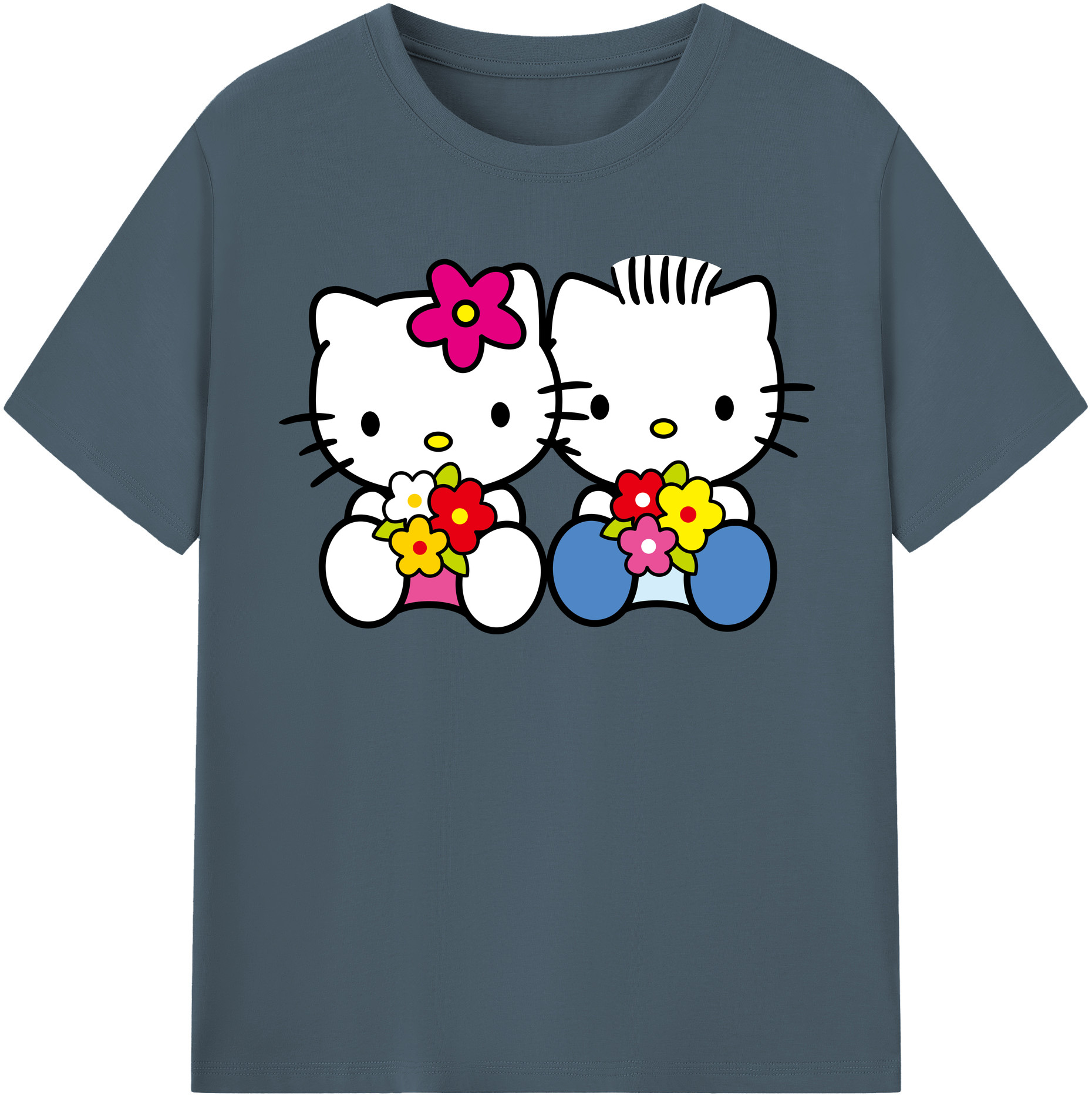 （画像用） Hello Kitty ハローキティ 綿100％半袖Tシャツ（フロントプリント）